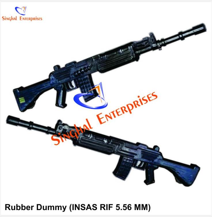 Black Non Polished Ribber 4 Kgs Apporx Plain Rubber Dummy Rifle Insas, Size : Standard