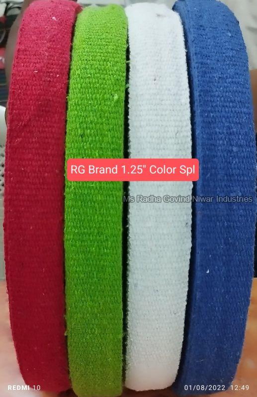 Multicolor 1.25 Inch Cotton Niwar Tape, for Garments, Bag, Pattern : Stripped, Printed, Plain