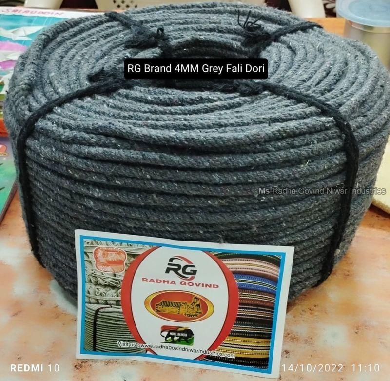 Grey RG Brand 4mm Cotton Rope, for Industrial, Packaging Type