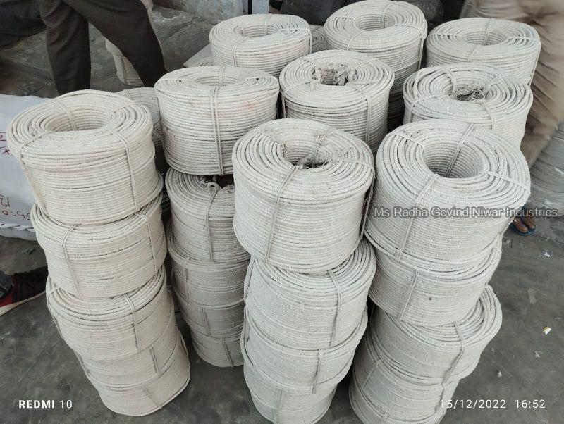 20mm Off White Cotton Rope, for Garments Handicraft, Pattern : Stripped at  Best Price in Mathura