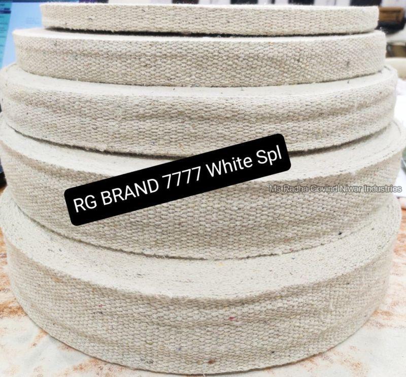 RG Brand White Tent Cotton Niwar, for Industrial, Feature : Fine Finished, Optimum Strength