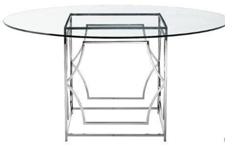 Polished Plain Glass Canteen Table, Shape : Round