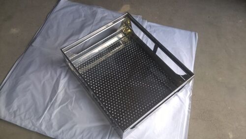 Rectangular Stainless Steel Perforated Sheet Basket, Color : Silver