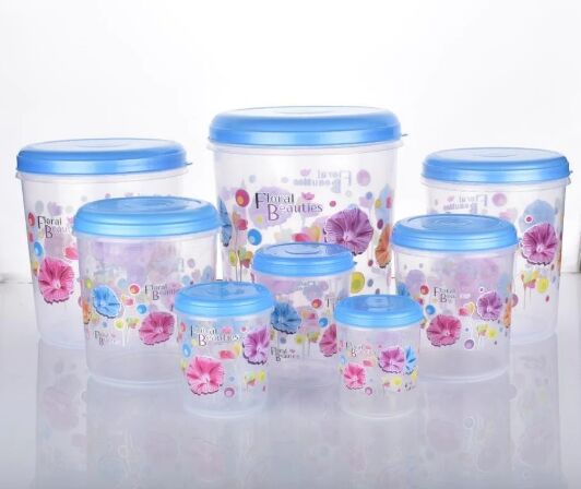 Air Tight Plastic Transparent Container Set, Feature : Bpa Free, 100% Food Grade.