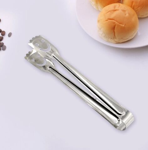 Silver Smiley Stainless Steel Multipurpose Utility Tong, Size : 17 X 14 X 4 Cm