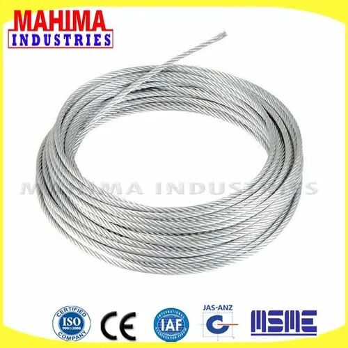 Stainless Steel SS Wire Rope, for Industrial, Grade : SS304, SS316