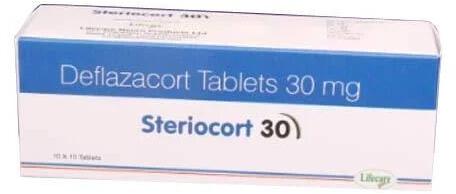 Steriocort 30 Deflazacort Tablets, for Hospital, Packaging Type : Box