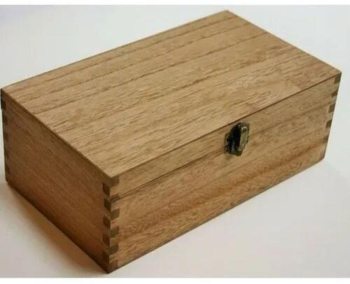 Rectangle Industrial Wooden Packaging Boxes, Color : Brown