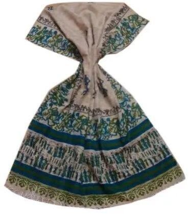 Hand Prints Silk Stole