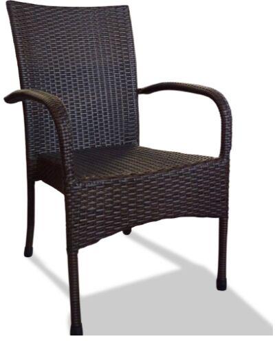  Wicker Outdoor Lawn Chair, Color : Brown