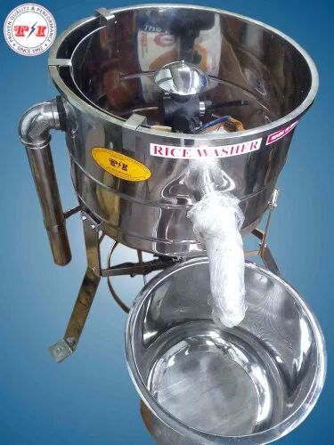 TI Stainless Steel Rice Washing Machines, Capacity : 25 kg