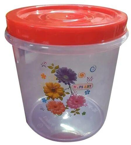 8 Inch Round Plastic Container, Color : Red, White at Rs 22 / Piece in  Hubli