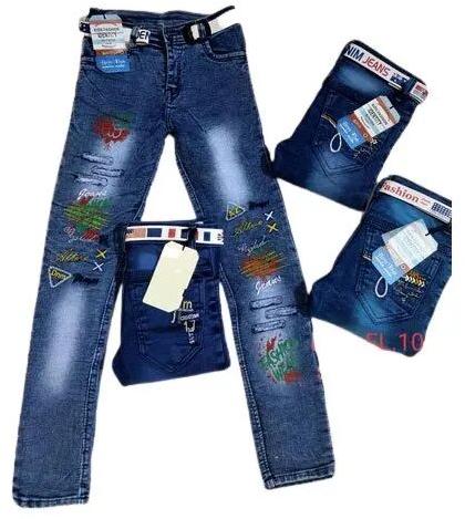 Kids Faded Jeans, Size : 32x40