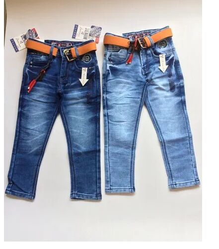 Printed Kids Faded Jeans, Size : 22-40