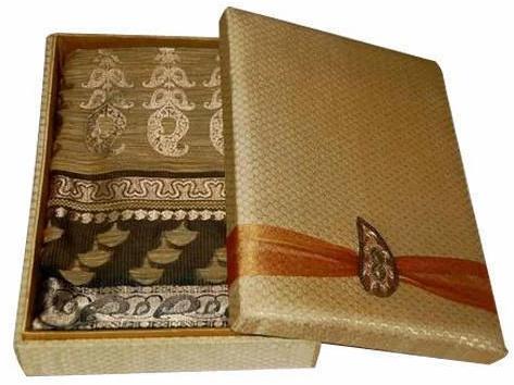 Brown Fancy Saree Box, Shape : Rectangular