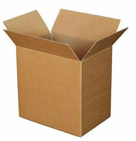 Brown Rectangular Paper Corrugated Box