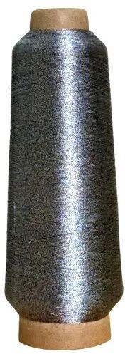 Polyester Base Silver Neem Zari Thread, for Embroidery, Packaging Type : Cone