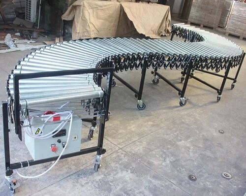 Flexible Roller Conveyor, Capacity : 70 Kg Per Meter
