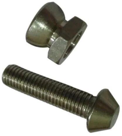 Polished Stainless Steel SS Anti Theft Bolt, for Automobiles, Shape : Round