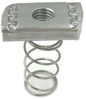 Polished SS Spring Nut, Color : Silver