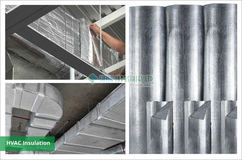 Plastic Alluminium Foil Reflective Thermal Insulation Sheet, Color : Silver