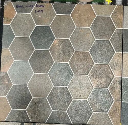 Hexagonal Vitrified Parking Tiles