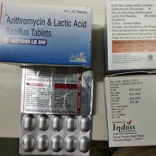 Indoss Azitoss Tablets, Packaging Type : Strip