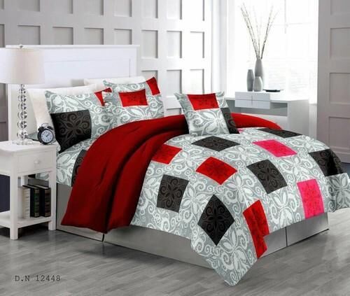 Printed Cotton double bed bedsheet, Size : 90*100cm