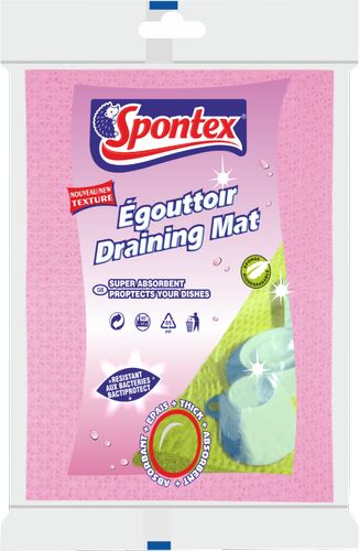 Spontex Cellulose Draining Mat, Size : 42cm x 30cm