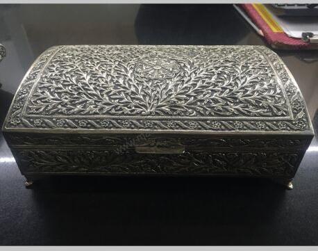 Antique Solid Silver Brass Box