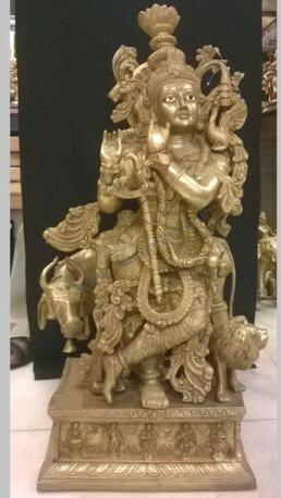 Brass Statue of Krishna