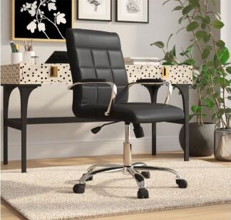 PU Leatherette Executive Task Chair, Color : Black