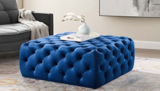 Tuffted Button Square Ottoman