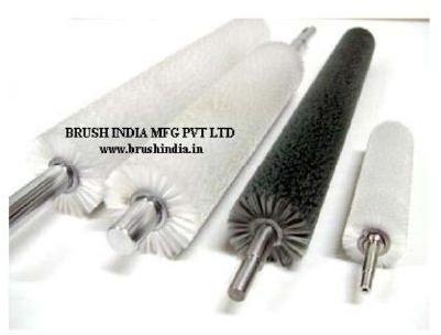 Stainless Steel Cylindrical Brush Roller, for Industrial, Color : Grey