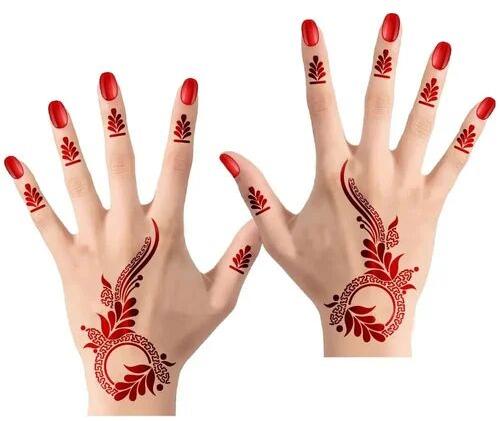 Red Premium Heena Mehndi Stencil, for Mehandi Design, Feature : Elegant Attraction, Fine Finish