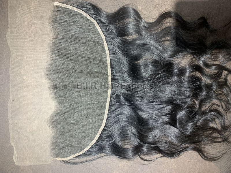 BIR Raw Straight wavy curly Frontal hair extensions, Color : Black, Brownish, Grey