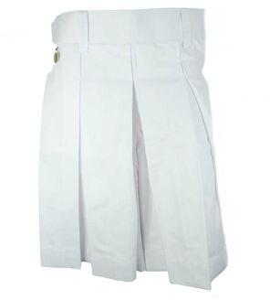 Plain Cotton Girls White School Skirt, Size : Xl