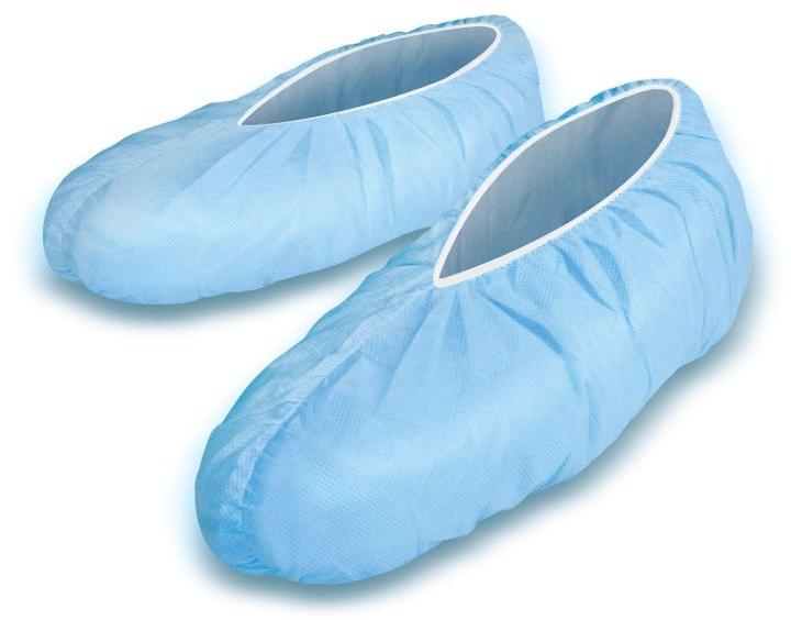 Blue Woven Disposable Shoe Cover, for Hospital, Size : Standard