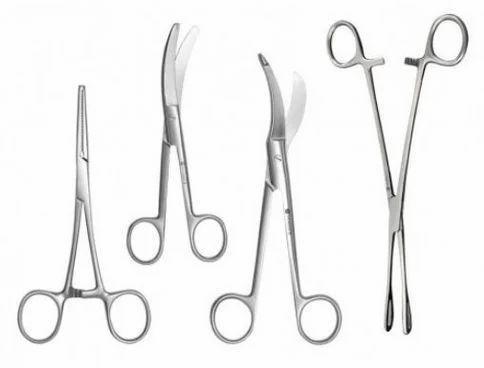 Silver Stainless Steel Gynecology Surgical Instruments