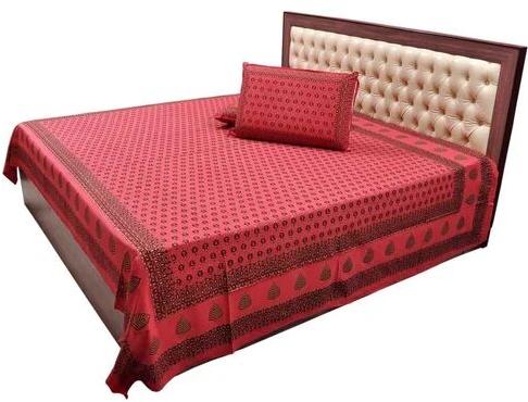 Cotton Double Bed Sheet, Color : Pink