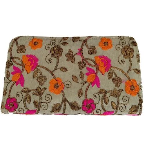 Little India Cotton Embroidered Clutch Bag, Size : 9 x 5 Inches