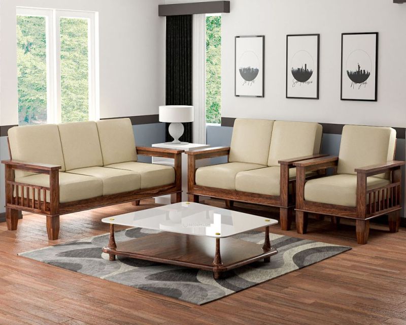 6 Seater Sofa Set, for Living Room, Pattern : Plain