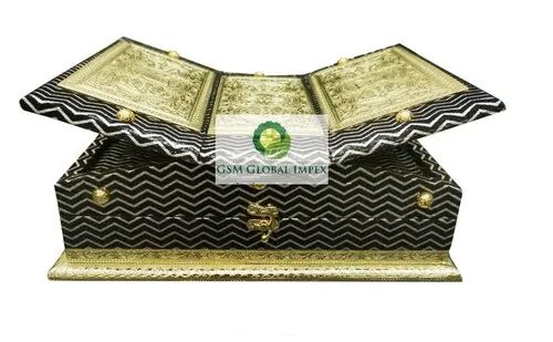 Polished Cardboard Copper Quran Box, Shape : Square