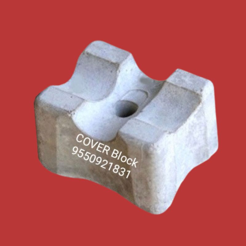 Grey Square Concrete Cover Blocks, Certification ISO 90012008, Pattern Plain at Rs 0.90
