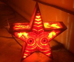 Wood Christmas Star Lamp