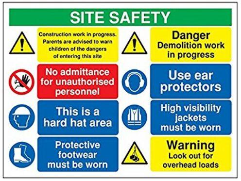 Rectangle Construction Site Safety Signs Board, Color : White
