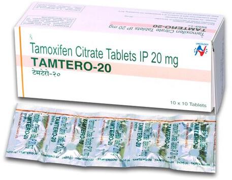 Tamtero Tamoxifen Citrate Tablets, Packaging Size : 10's/Strip