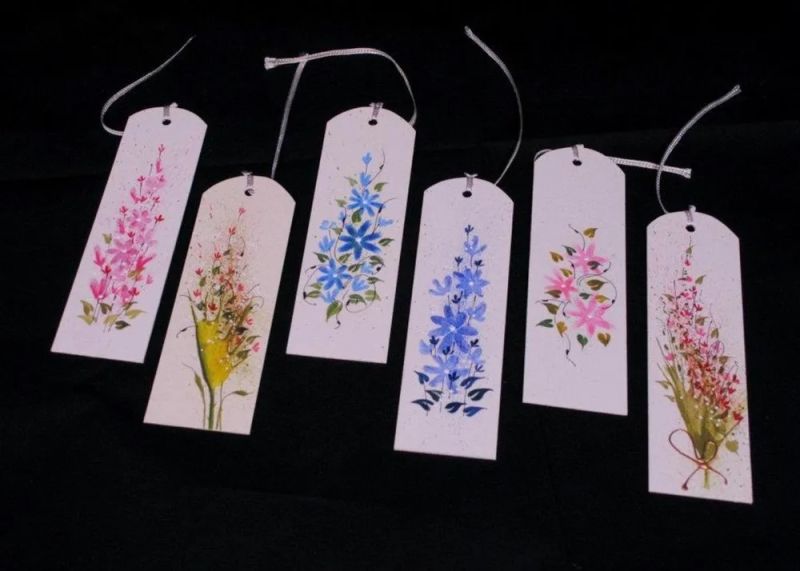 Paper Painted Book Mark, Color : White