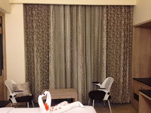 Printed Cotton window curtain, Size : 5 x 4 Feet