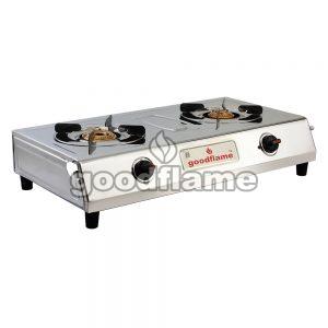 Rectangular CHEF PLUS 2 Burner Gas Stove, for Cooking, Feature : Corrosion Proof, High Efficiency